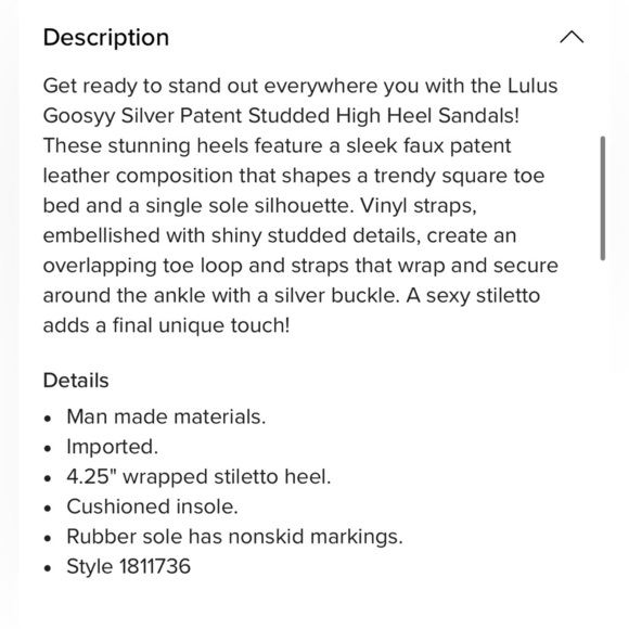 Lulus Silver Goosyy Silver Patent Studded High Heel Sandals Women size 11 - Picture 9 of 9